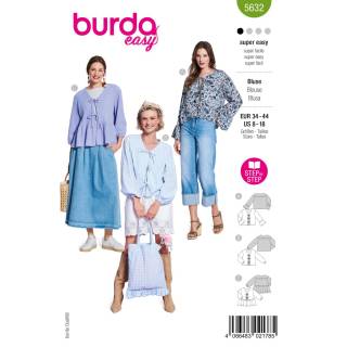 Blouses with tie straps | BURDA | Gr: 34-44 | Level: 1