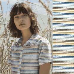 Brush Stripes (Popeline) - ECO - blau