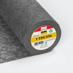 Fusible Interlining F 220, Vlieseline®, fixable, 90cm, black