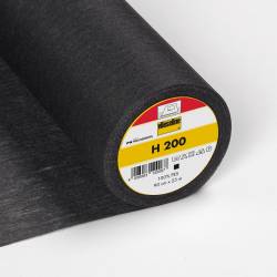Fusible interlining for small parts H200, Vlieseline®, fixable, 90cm, black