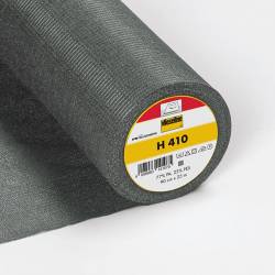 Fusible Interlining H 410, Vlieseline®,thread-reinforced, fixable, 90cm, black