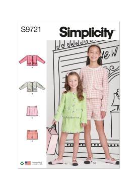 Children's and Girls' Jackets, Skirt and Shorts | Simplicity | 9721