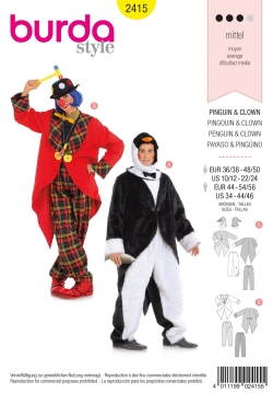 Clown + Pinguin | BURDA | Gr: 36-50 | Level: 3