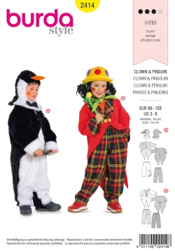 Clown + Pinguin | BURDA | Gr: 98 - 128 | Level: 3