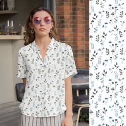 Cynthi Garden (Popeline) - ECO - blau