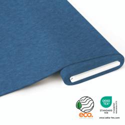 eco. French Terry brushed - melange-blue