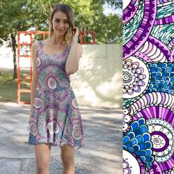 Flower Swirl (Viscose-Lycra) - ECO - violet