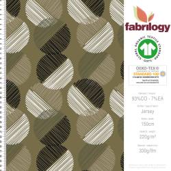 Spheres striped - GOTS - olive green