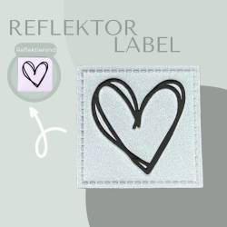 Herz | reflektierendes Label