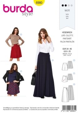 Culottes | BURDA-Edition | Size: 34-46 | Levels: 2