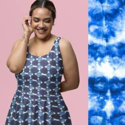 Indigo Waves (Viscose-Lycra) – ECO - blue