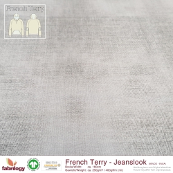 Jeanslook (French Terry) - GOTS 6.0 - steingrau