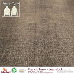 Jeanslook (French Terry) - GOTS - schwarz/grau