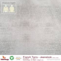 Jeanslook (French Terry) - GOTS - steingrau