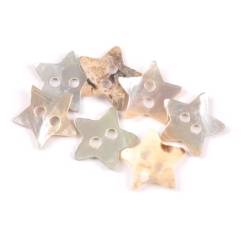 Buttons | Stars | Natural Shell | 13mm