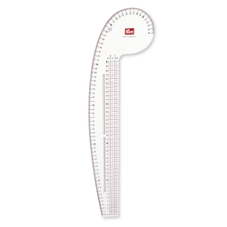 Curved ruler armhole and arm ball