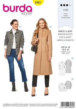 Mantel + Jacke | BURDA | Gr: 34 - 46 | Level: 3