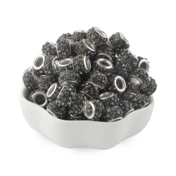 Metall Beads/Spacer Beads | Strass | 11mm | dark grey