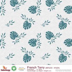 Monstera deliciosa (French Terry) - GOTS- petrol