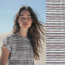 Multicolour Stripe (Popeline) - ECO - lila