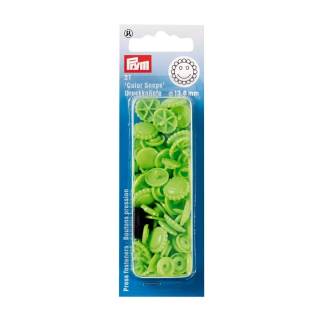 Non-sew press fasteners, Colour Snaps, flower, 13.6mm, apple