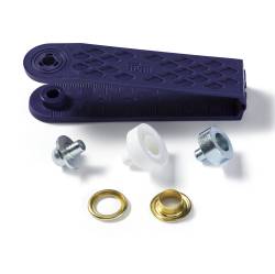 Eyelets and washers, 8.0mm, gold-coloured