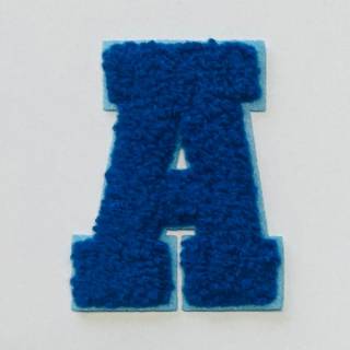 Patch it! | Design 100 | Buchstabe: A | aufbügelbar | 7x5,5 cm | blau