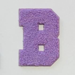 Patch it! | Design 100 | Buchstabe: B | aufbügelbar | 7x5cm | violett