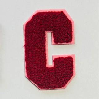Patch it! | Design 100 | Buchstabe: C | aufbügelbar | 7x4,6cm | rot
