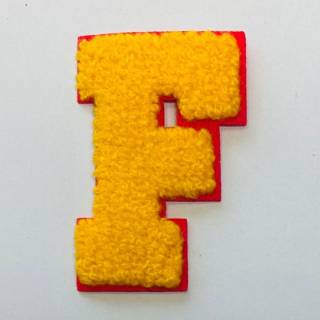 Patch it! | Design 100 | Buchstabe: F | aufbügelbar | 7x5cm | gelb