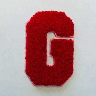 Patch it! | Design 100 | Buchstabe: G | aufbügelbar | 7x5cm | rot