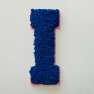Patch it! | Design 100 | Buchstabe: I | aufbügelbar | 7x3cm | blau