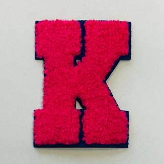 Patch it! | Design 100 | Buchstabe: K | aufbügelbar | 7x5,5cm | pink