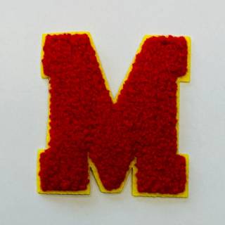 Patch it! | Design 100 | Buchstabe: M | aufbügelbar | 7x6,6cm | rot