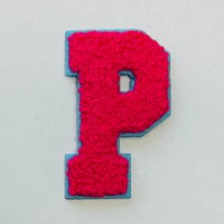 Patch it! | Design 100 | Buchstabe: P | aufbügelbar | 7x4,5cm | pink