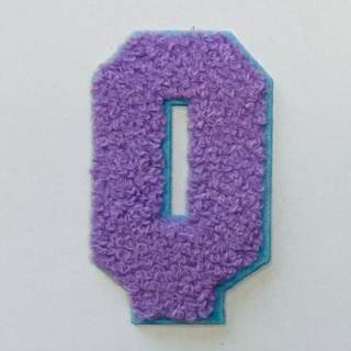 Patch it! | Design 100 | Buchstabe: Q | aufbügelbar | 7x4,5cm | violett