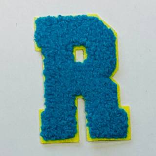 Patch it! | Design 100 | Buchstabe: R | aufbügelbar | 7x5,2cm | türkis