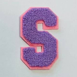 Patch it! | Design 100 | Buchstabe: S | aufbügelbar | 7x4,2cm | violett