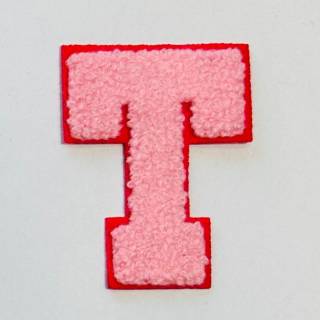 Patch it! | Design 100 | Buchstabe: T | aufbügelbar | 7x5,5cm | lila