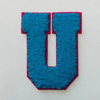 Patch it! | Design 100 | Buchstabe: U | aufbügelbar | 7x5,5cm | türkis