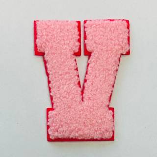 Patch it! | Design 100 | Buchstabe: V | aufbügelbar | 7x6cm | lila