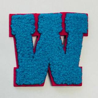 Patch it! | Design 100 | Buchstabe: W | aufbügelbar | 7x7,8cm | türkis