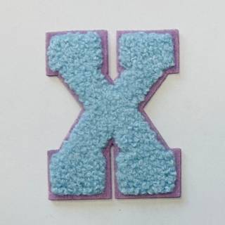 Patch it! | Design 100 | Buchstabe: X | aufbügelbar | 7x5,6cm | blau