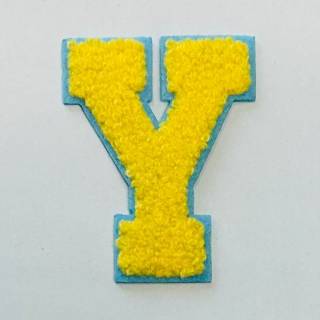 Patch it! | Design 100 | Buchstabe: Y | aufbügelbar | 7x5,5cm | gelb