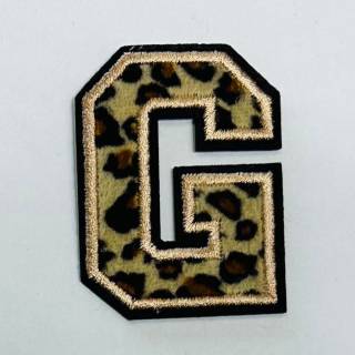 Patch it! | Design 101 | Letter: G | iron-on | 6,2x4,7 cm | leopard