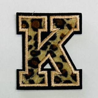 Patch it! | Design 101 | Letter: K | iron-on | 6,2x5,4 cm | leopard