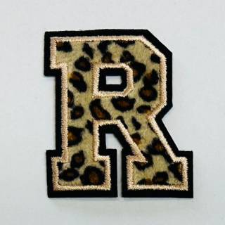 Patch it! | Design 101 | Letter: R | iron-on | 6,2x5,4 cm | leopard