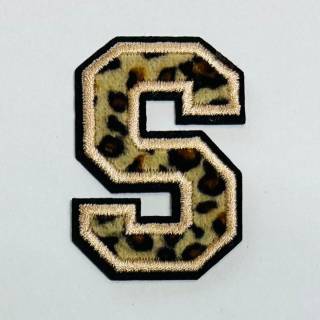 Patch it! | Design 101 | Letter: S | iron-on | 6,2x4,2 cm | leopard