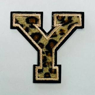 Patch it! | Design 101 | Letter: Y | iron-on | 6,2x6,4 cm | leopard