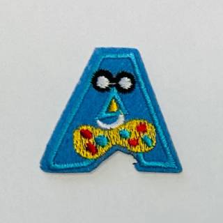 Patch it! | Design 102 | Letter: A | iron-on | 3,6x4 cm | blue